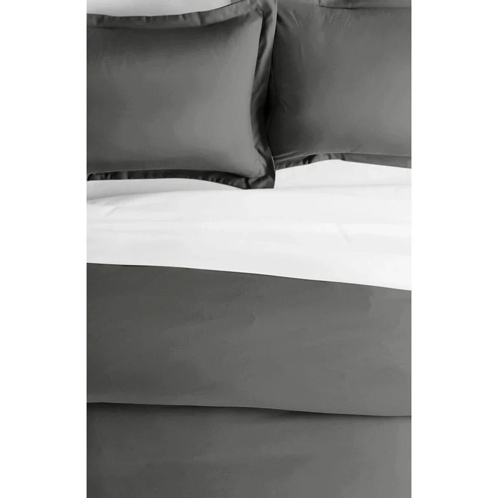 Ienjoy Home Premium Duvet Cover Set Queen Gray Ultra Soft with Pillow Sham BED34